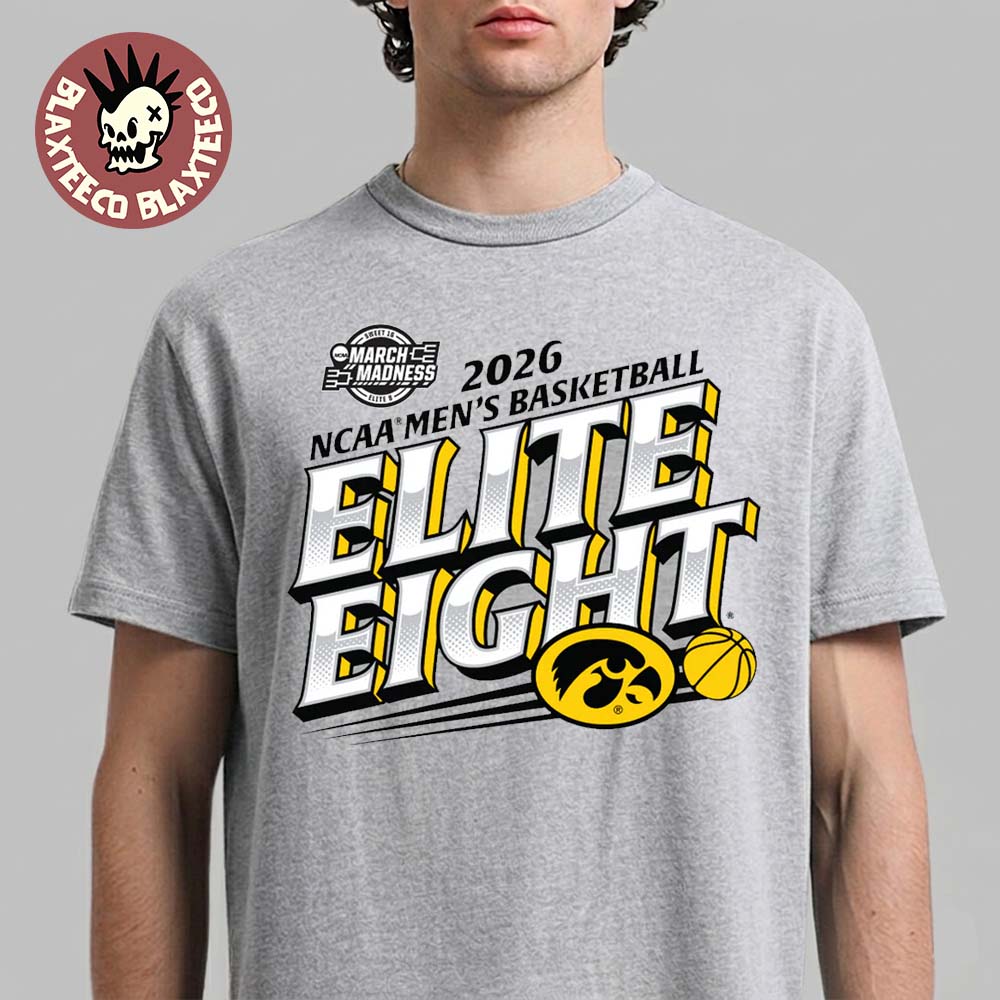 Iowa Hawkeyes Men'S Basketball 2026 Ncaa March Madness Elite 8 T-Shirt