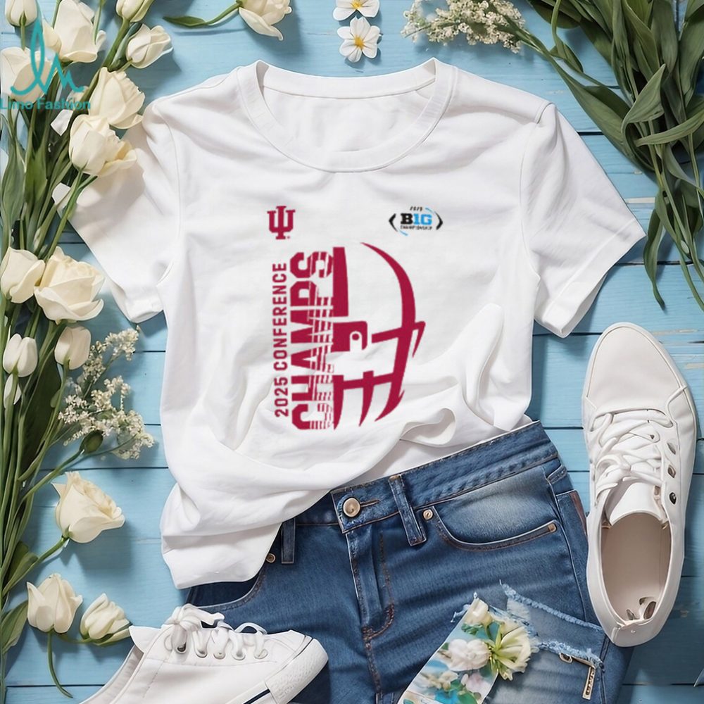 Iu Hoosiers 2025 Big Ten Conference Champs Grey Tee - Image 2
