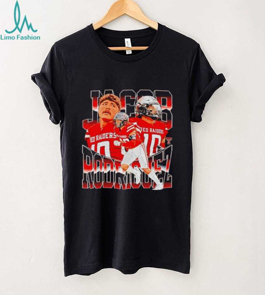 Jacob Rodriguez Texas Tech Red Raiders Caricature Shirt - Image 2