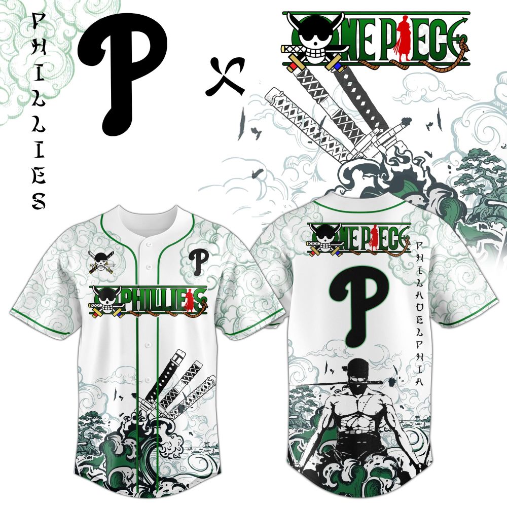 Philadelphia Phillies X Zoro Ronin Emerald Wave Limited Edition Jersey