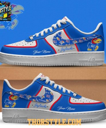 Kansas Jayhawks Rock Chalk Big 12 Ncaa 2025 Personalized Air Force 1 Shoes
