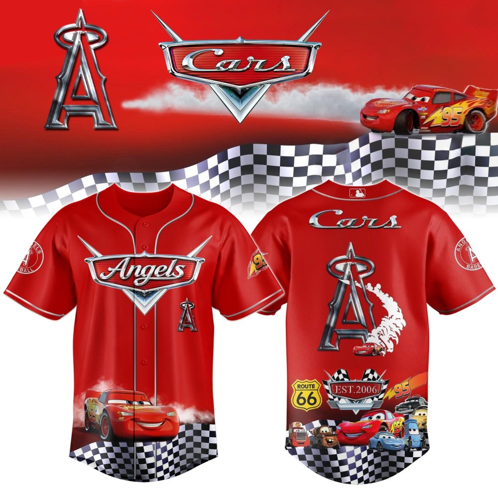 Los Angeles Angels Cars 20Th Anniversary Inspired Limited Edition Baseball Jersey