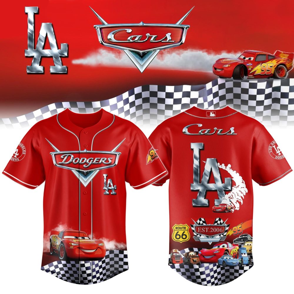 Los Angeles Dodgers Cars 20Th Anniversary Inspired Limited Edition Baseball Jersey