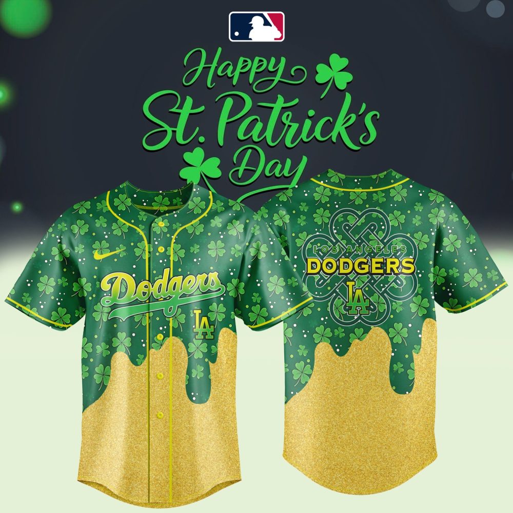 Los Angeles Dodgers St. Patrick’S Day Jersey – Lucky Gold Drip Edition 🍀✨