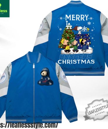Los Angeles Dodgers X Snoopy The Peanuts Merry Christmas Bomber Jacket