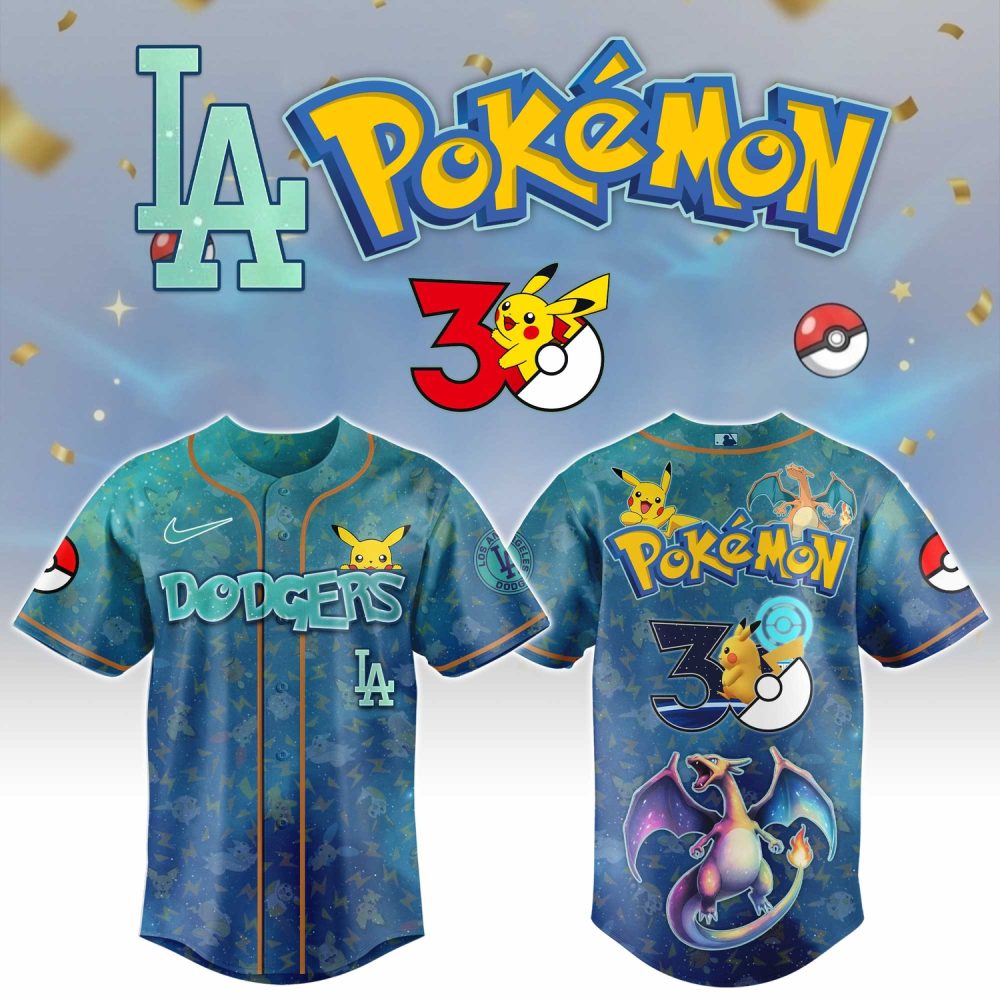 Los Angeles Dodgers X Pokémon Day 2026 Exclusive Baseball Jersey
