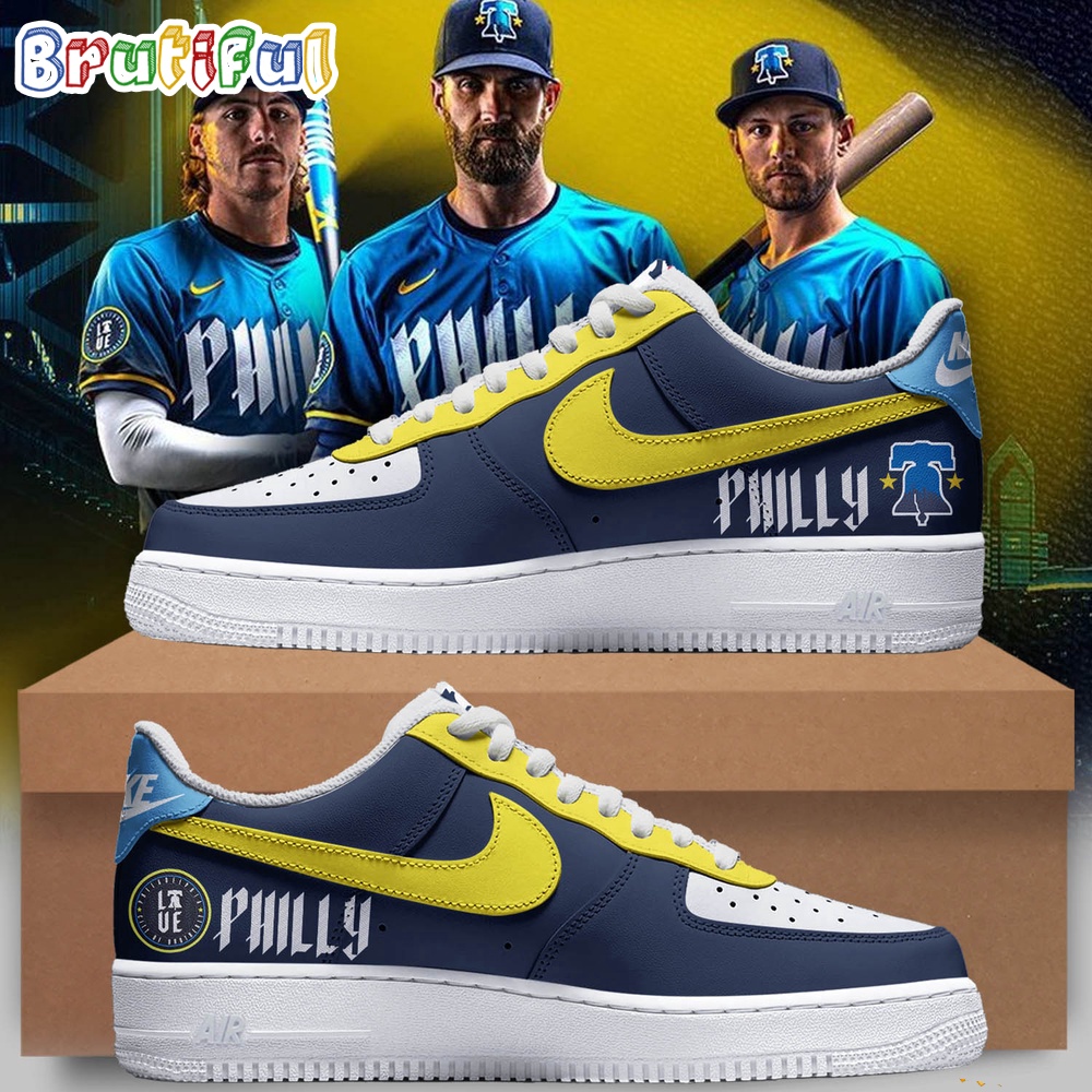 Mlb Philadelphia Phillies 2024 City Connect Air Force 1 Sneaker Shoes