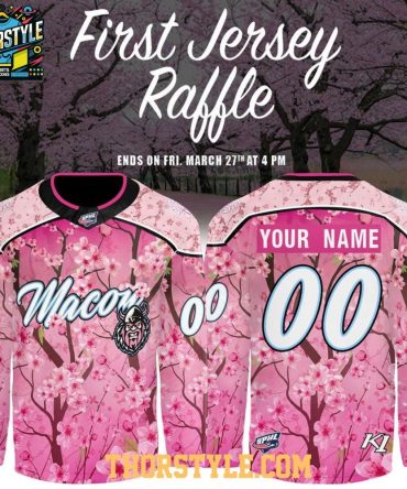 Macon Mayhem Cherry Blossom Day 2026 Personalized Hockey Jersey