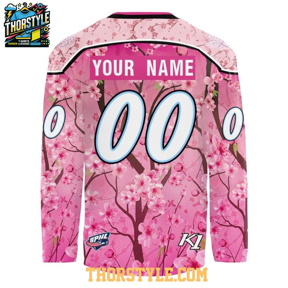 Macon Mayhem Cherry Blossom Day 2026 Personalized Hockey Jersey - Image 3