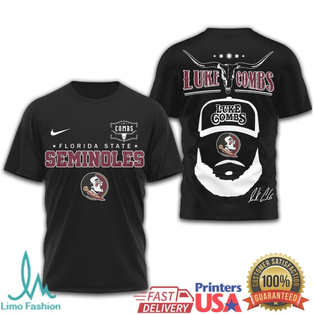 Men'S Nike Florida State Seminoles Luke Combs T Shirt - Image 2