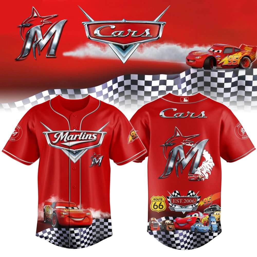 Miami Marlins Cars 20Th Anniversary Inspired Limited Edition Baseball Jersey