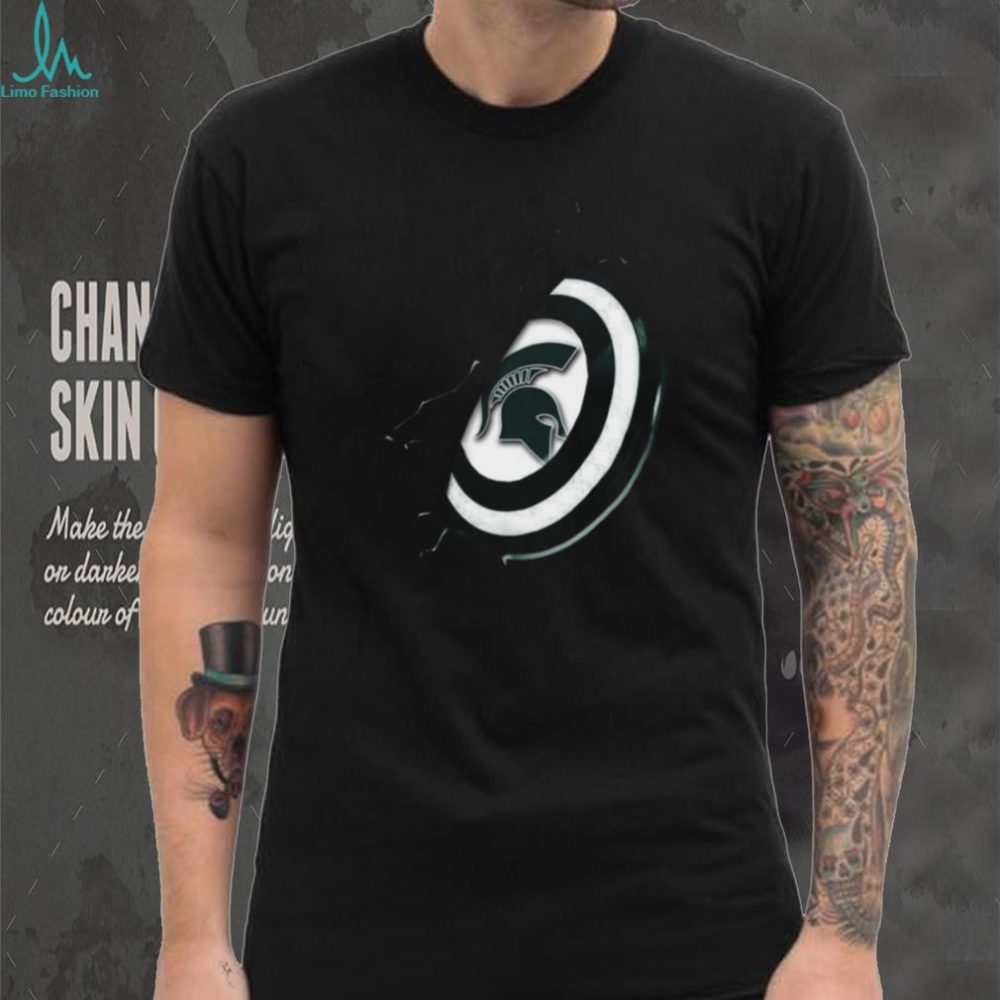 Michigan State Spartans Weathered Logo Graphic T Shirt