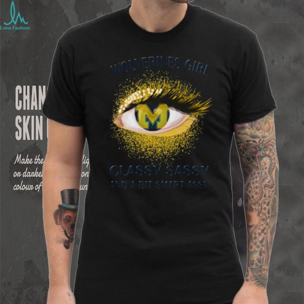 Michigan Wolverines Girl Classy Sassy & A Bit Smart Assy T Shirt - Image 2