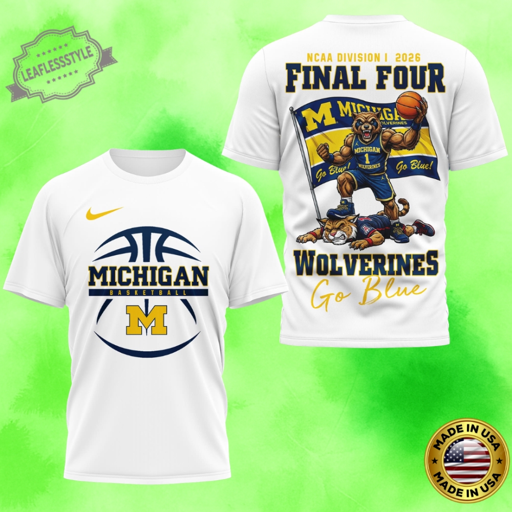 Michigan Wolverines Mascot Ncaa Final Four 2026 Basketball Shirt