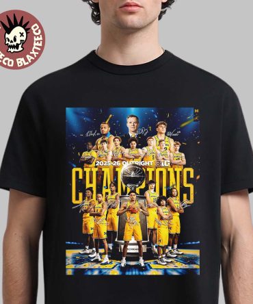 Michigan Wolverines Men'S Basketball 2025 2026 Outright B1G Big 10 Champions T-Shirt