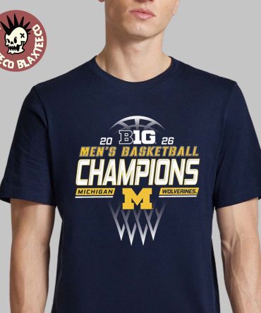 Michigan Wolverines Men'S Basketball 2026 Big Ten Regular Season Champions Locker Room T-Shirt