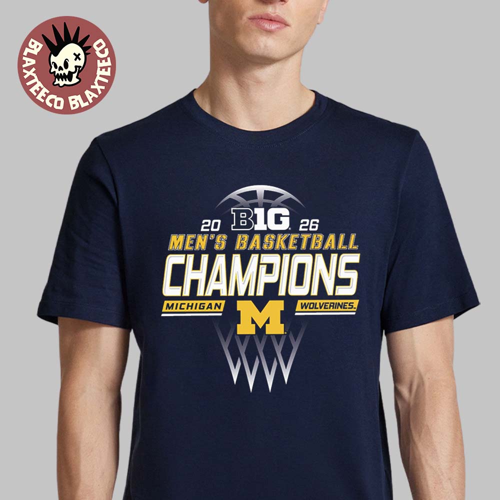 Michigan Wolverines Men'S Basketball 2026 Big Ten Regular Season Champions Locker Room T-Shirt
