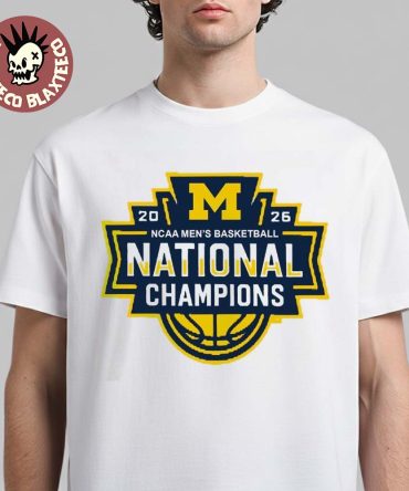 Michigan Wolverines Men'S Basketball 2026 Ncaa National Champions Logo T-Shirt