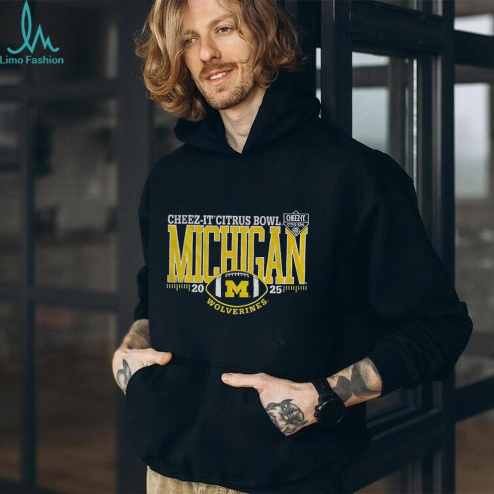 Michigan Wolverines Navy 2025 Cheez It Citrus Bowl Shirt - Image 2
