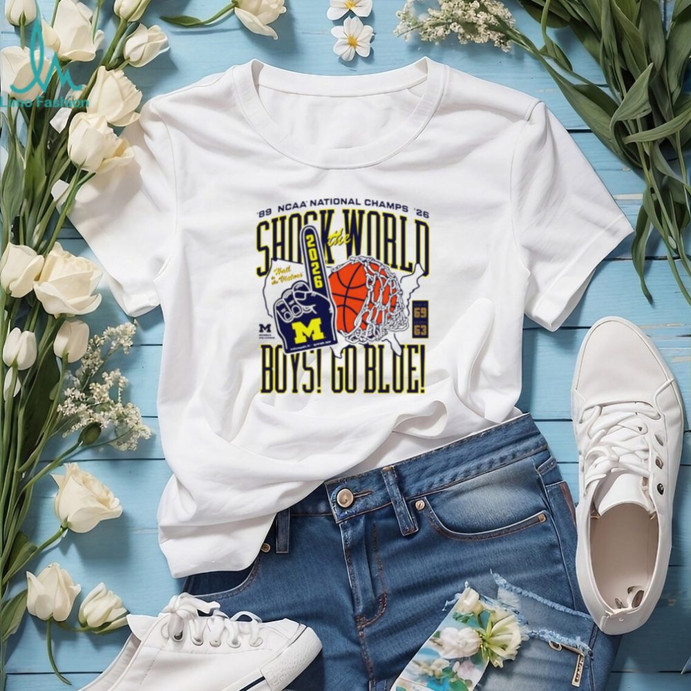 Michigan Wolverines Shock The World 2026 Ncaa National Champs T Shirt