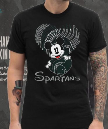 Mickey Loves Msu Spartans T Shirt