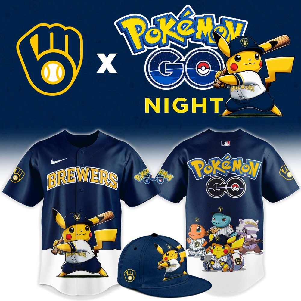 Milwaukee Brewers Pokémon Go Night Limited Edition Baseball Jersey