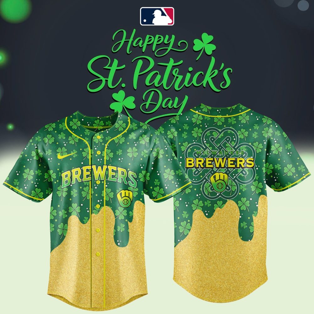 Milwaukee Brewers St. Patrick’S Day Jersey – Lucky Gold Drip Edition 🍀✨