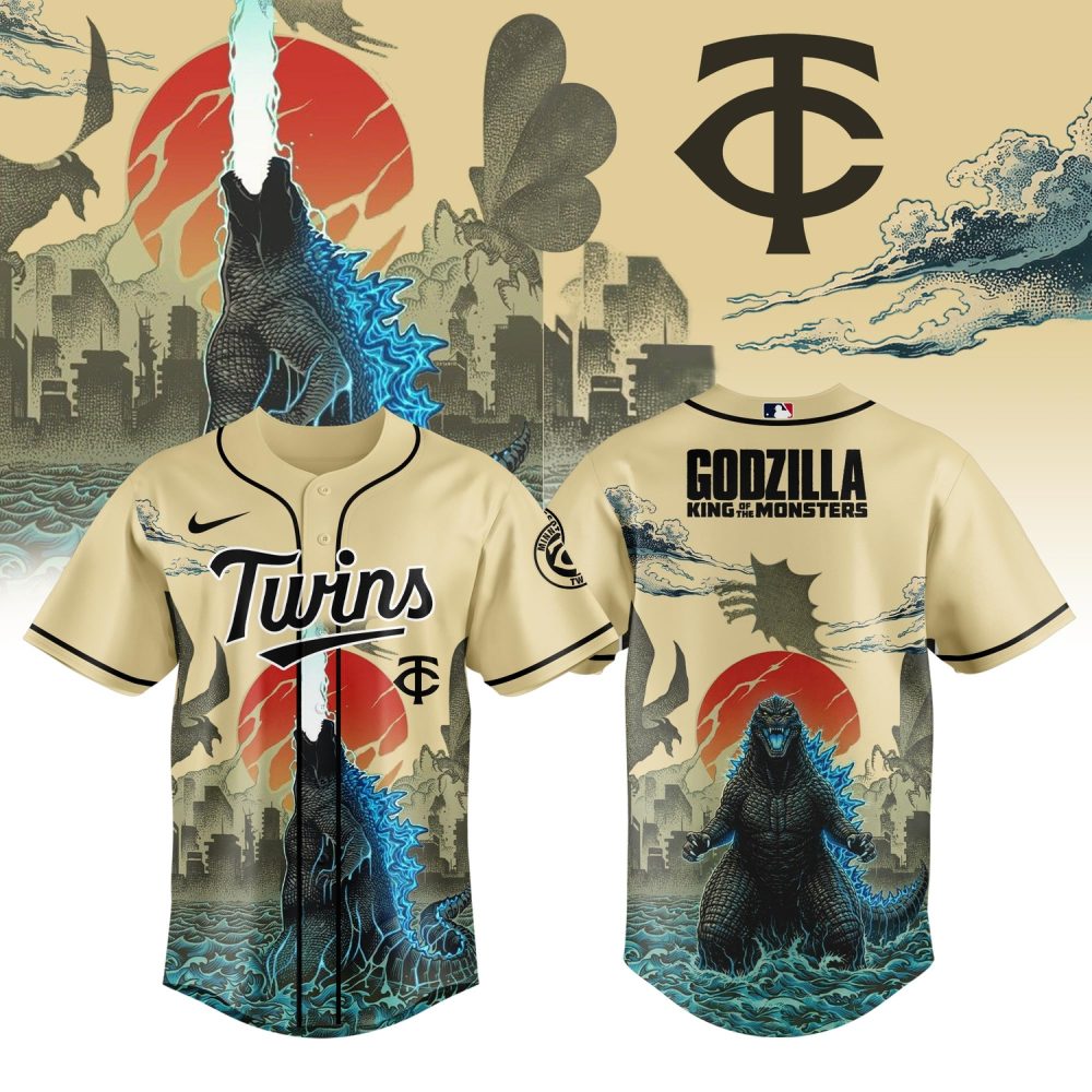 Minnesota Twins Godzilla King Of The Monsters Special Edition Baseball Jersey