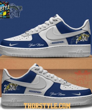Navy Midshipmen 2025 Win The Day Personalized Air Force 1 Shoes