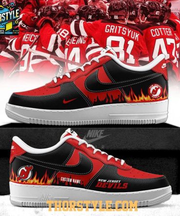 New Jersey Devils 2025 Raise Hell Personalized Air Force 1 Shoes