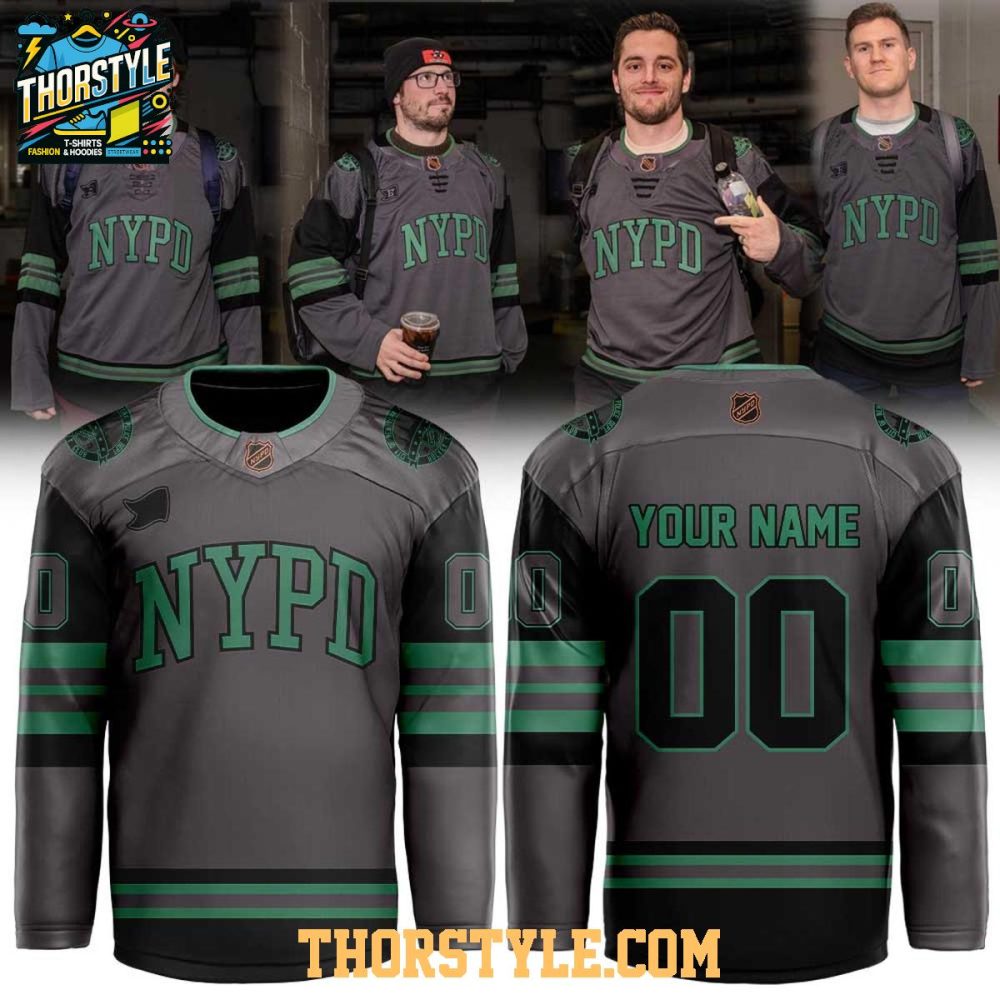 New York Rangers Nypd Thank You 2026 Personalized Hockey Jersey