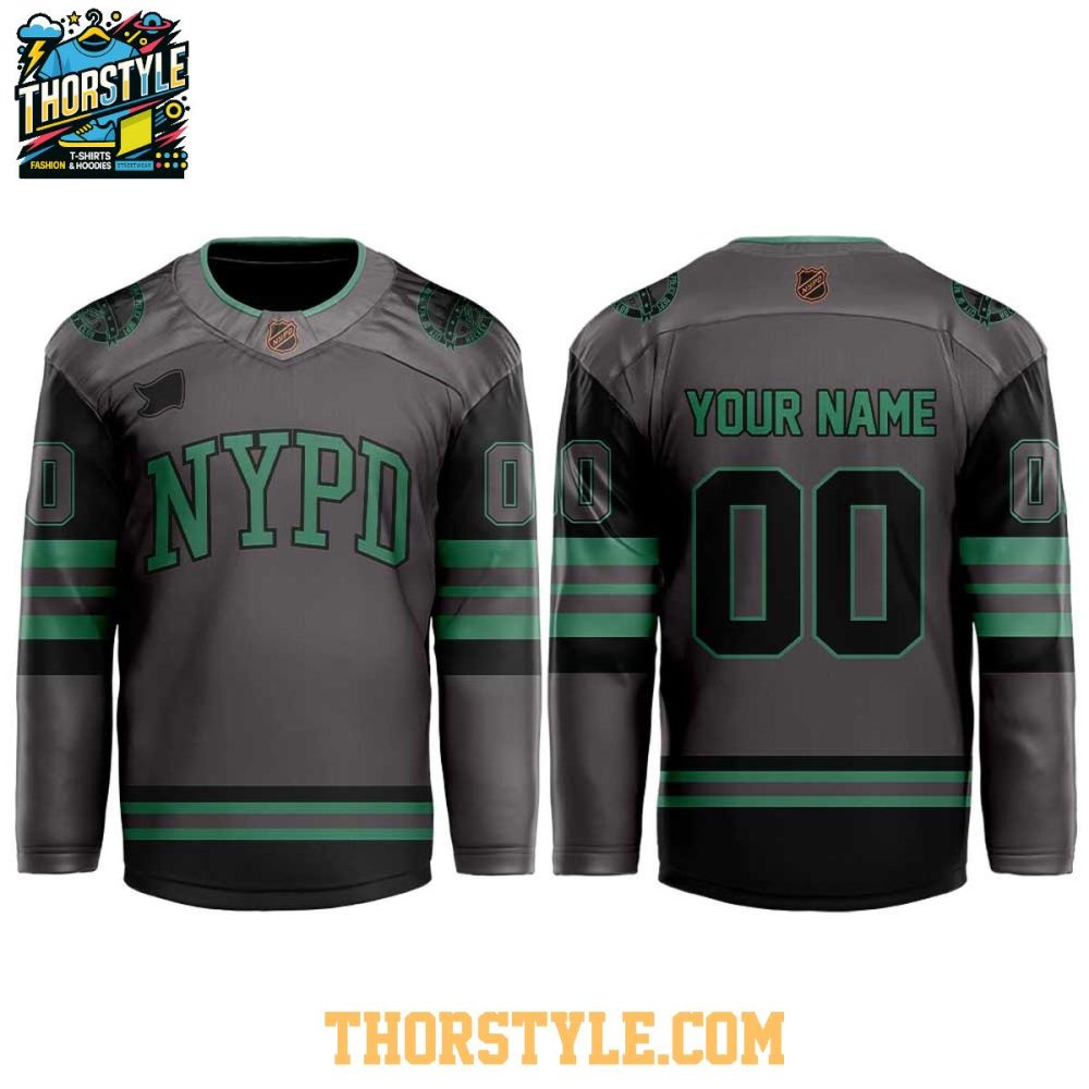 New York Rangers Nypd Thank You 2026 Personalized Hockey Jersey - Image 2