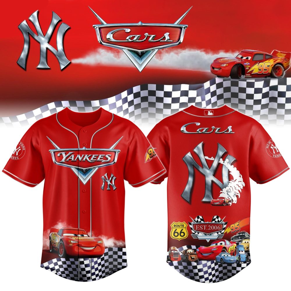 New York Yankees Cars 20Th Anniversary Inspired Limited Edition Baseball Jersey