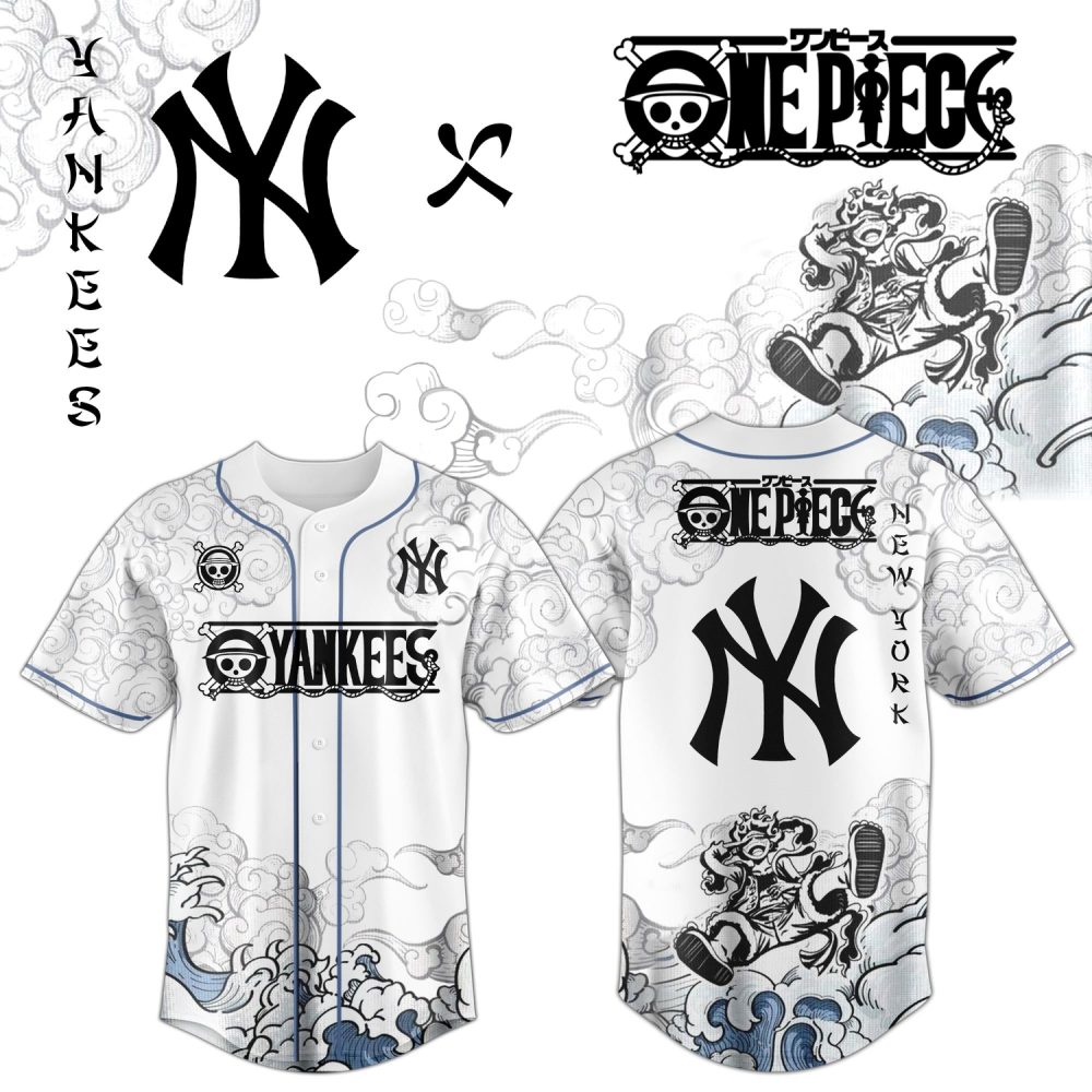 New York Yankees X Luffy Gear 5 Limited Anime Baseball Jersey