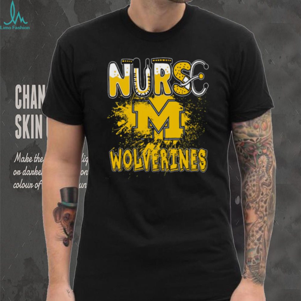 Nurse Michigan Wonlverines T Shirt - Image 2
