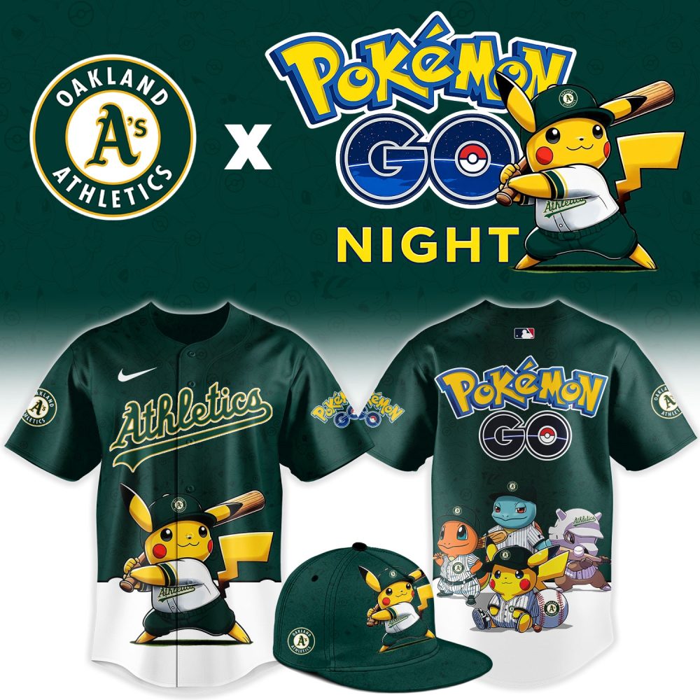 Oakland Athletics Pokémon Go Night Limited Edition Baseball Jersey