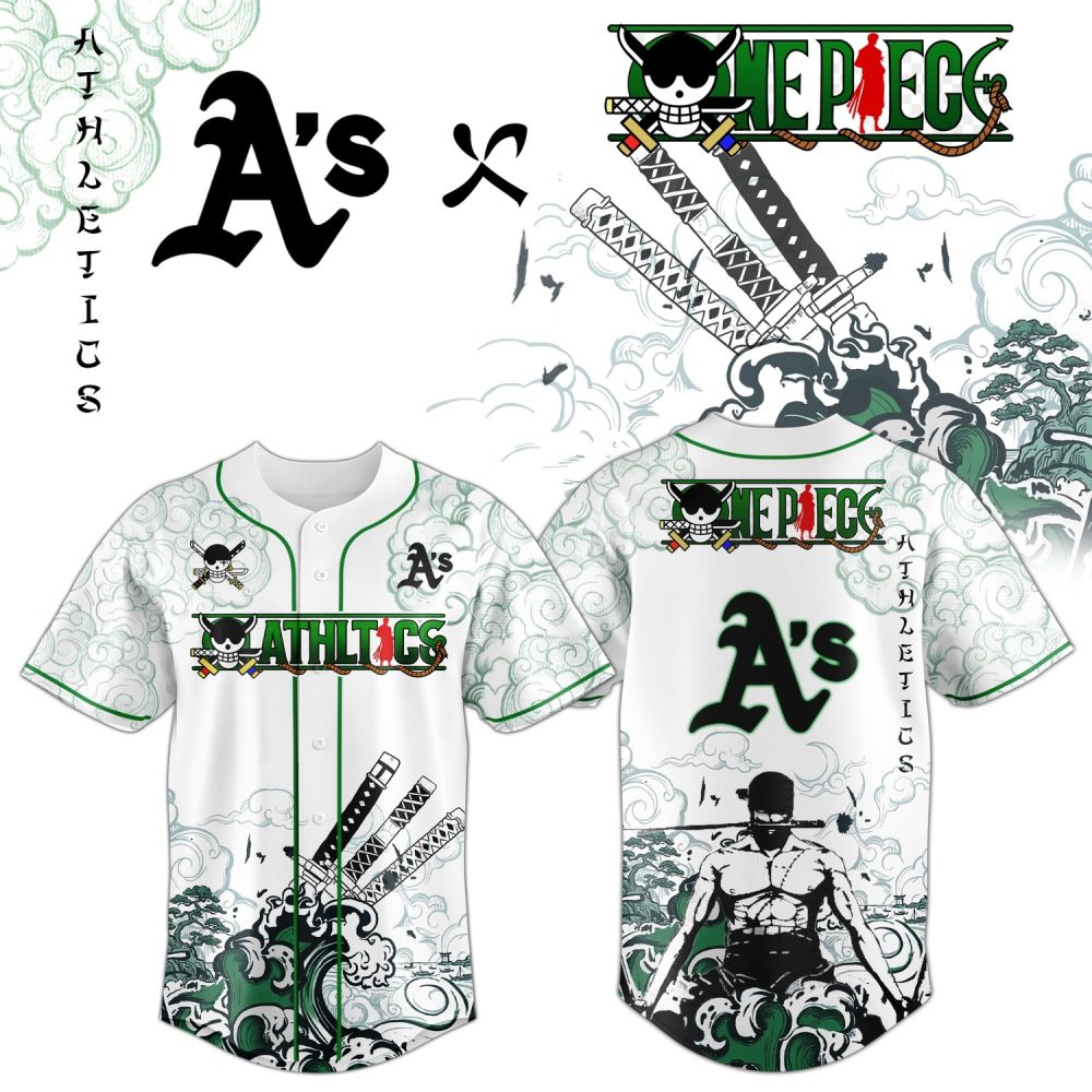 Oakland Athletics X Zoro Ronin Emerald Wave Limited Edition Jersey