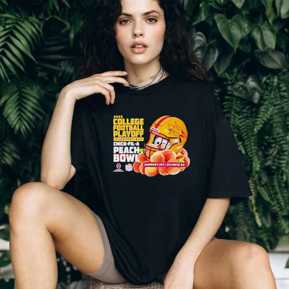 Official Arizona State Sun Devils 2025 College Football Playoff Quarter Final Peach Bowl Shirt - Image 2