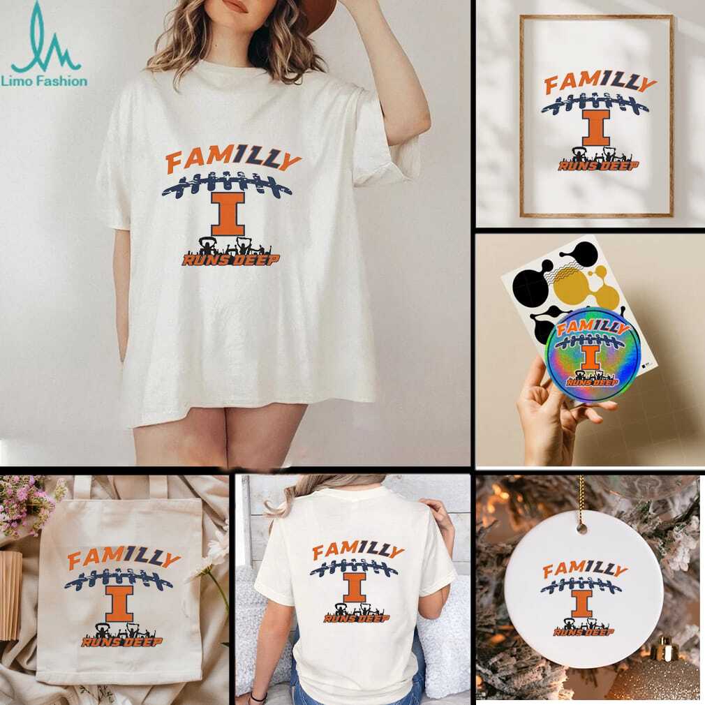 Official Illinois Fighting Illini Familly Runs Deep Shirt