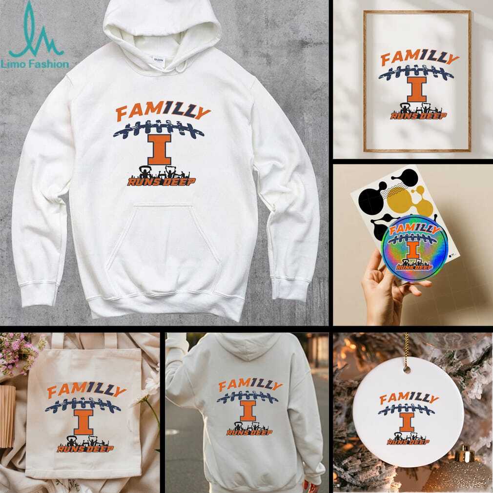 Official Illinois Fighting Illini Familly Runs Deep Shirt - Image 2