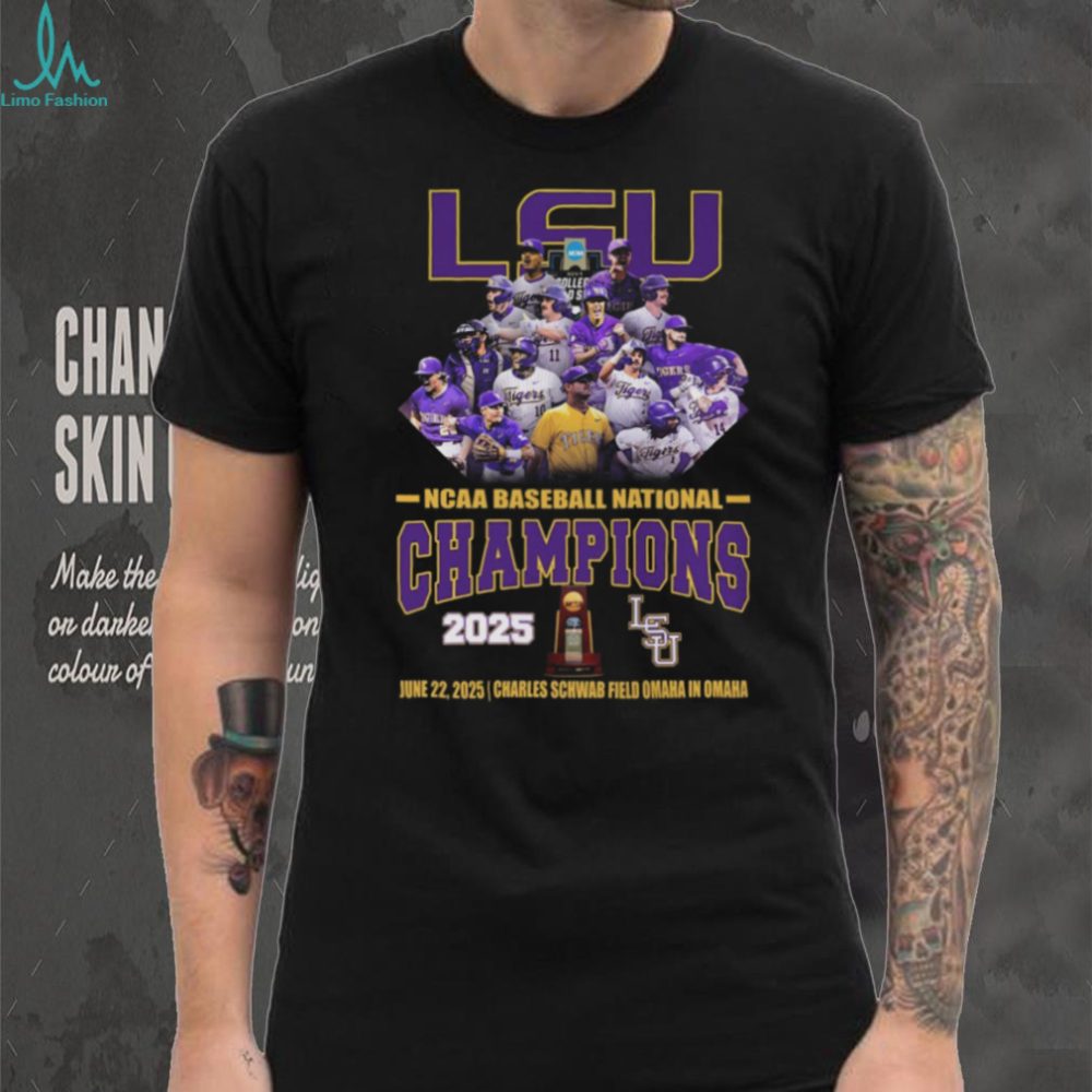 Official Lsu Tigers 2025 Ncaa Baseball National Champions Locker Room T Shirt Recovered - Image 2