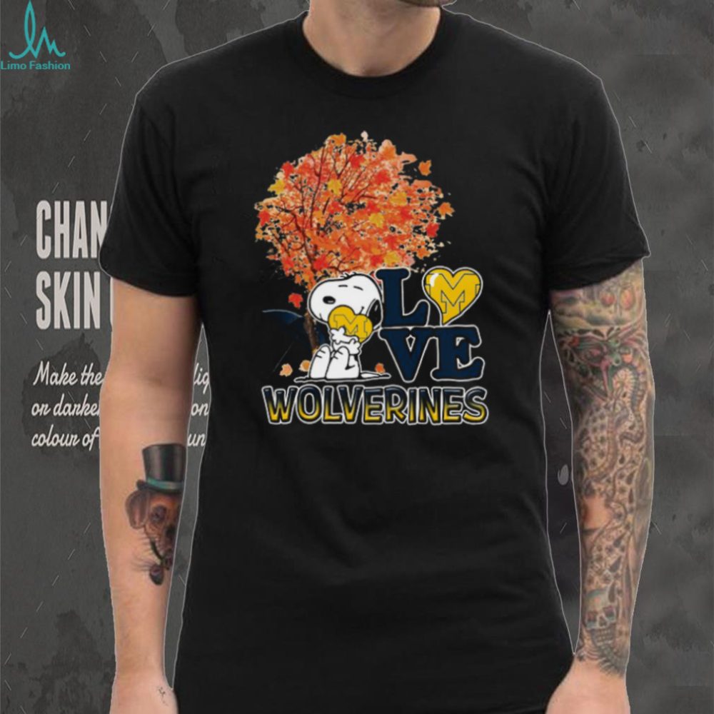 Official Ncaa Michigan Wolverines Snoopy & Woodstock Fall Shirt - Image 2