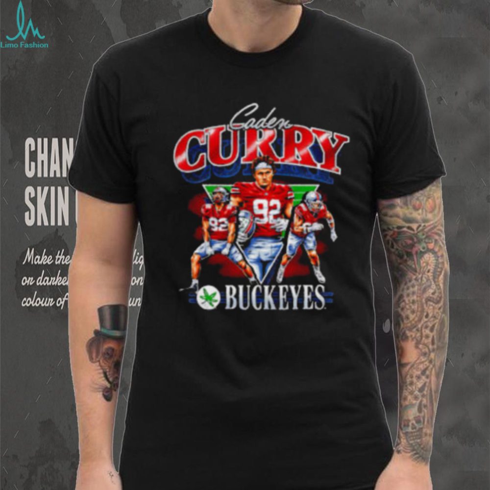 Ohio State Buckeyes #92 Caden Curry Graphic Shirt - Image 2