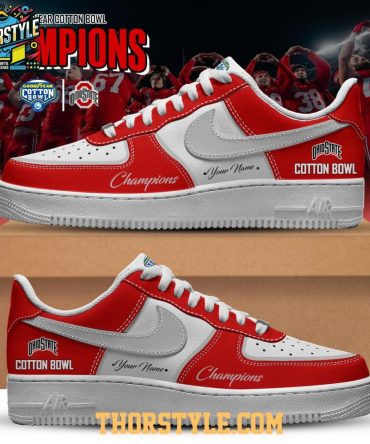Ohio State Buckeyes Cotton Bowl 2025 Champs Personalized Air Force 1 Shoes