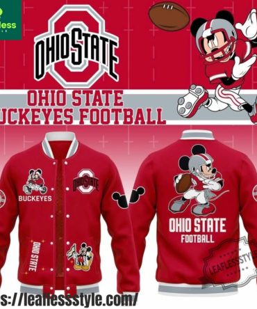 Ohio State Buckeyes X Mickey Mouse Baseball Jacket