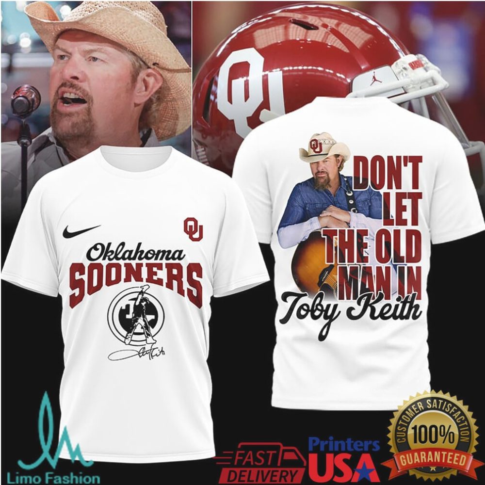 Oklahoma Sooners Toby Keith 'Don'T Let The Old Man In' T Shirt
