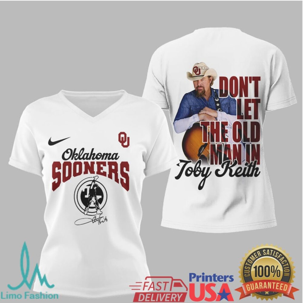 Oklahoma Sooners Toby Keith 'Don'T Let The Old Man In' T Shirt - Image 2