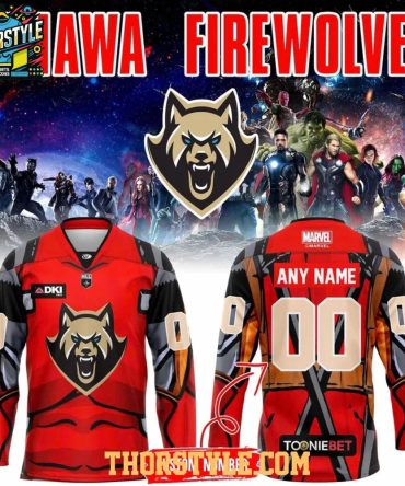 Oshawa Firewolves Marvel Super Hero Night 2026 Personalized Hockey Jersey