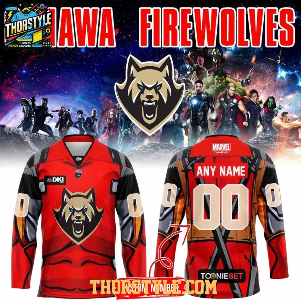 Oshawa Firewolves Marvel Super Hero Night 2026 Personalized Hockey Jersey