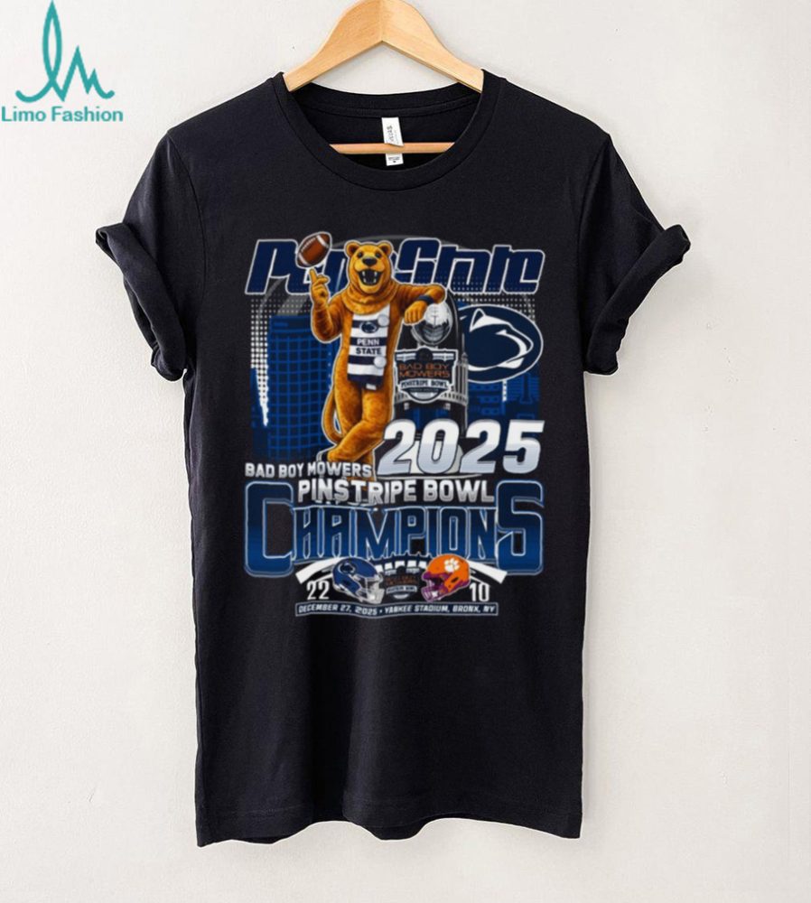 Penn State Nittany Lions 2025 Pinstripe Bowl Champions T Shirts